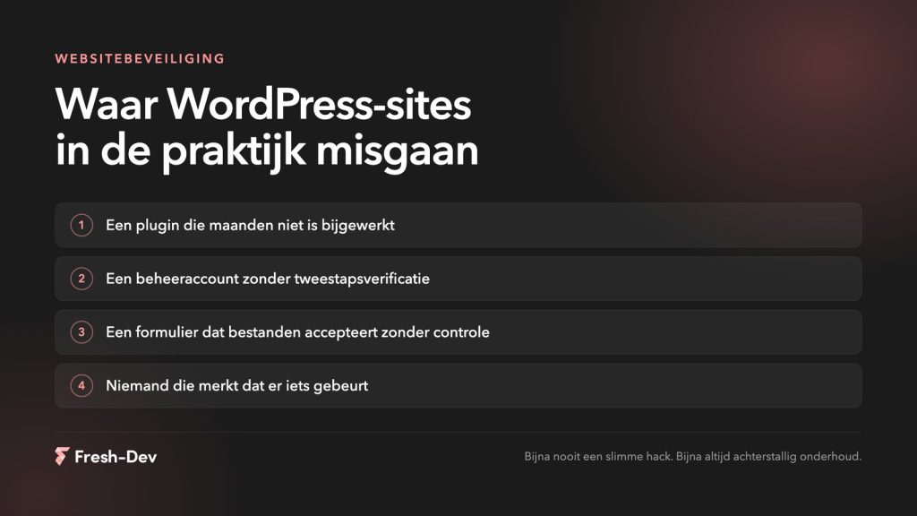 Vier plekken waar WordPress-sites in de praktijk misgaan